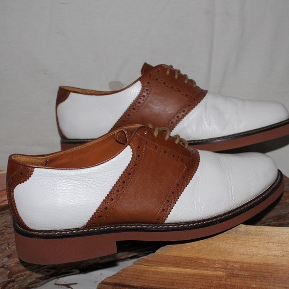 Sherman Brothers, Leather Oxford Loafers, Brown and White, size 9 1/2 mens main image 5